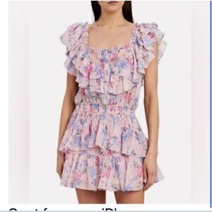 NWT Love Shack Fancy XS Fatima Dress in whispering lilca